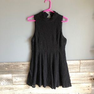Lace high neck dress